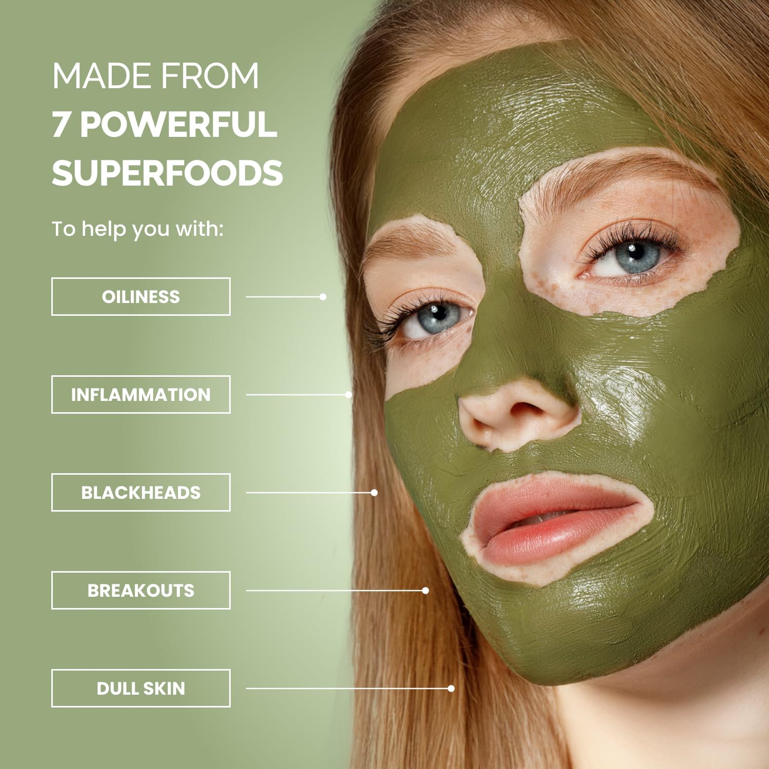 PLANTIFIQUE Korean Clay Mask avocado slices highlight nourishing ingredients for hydration.