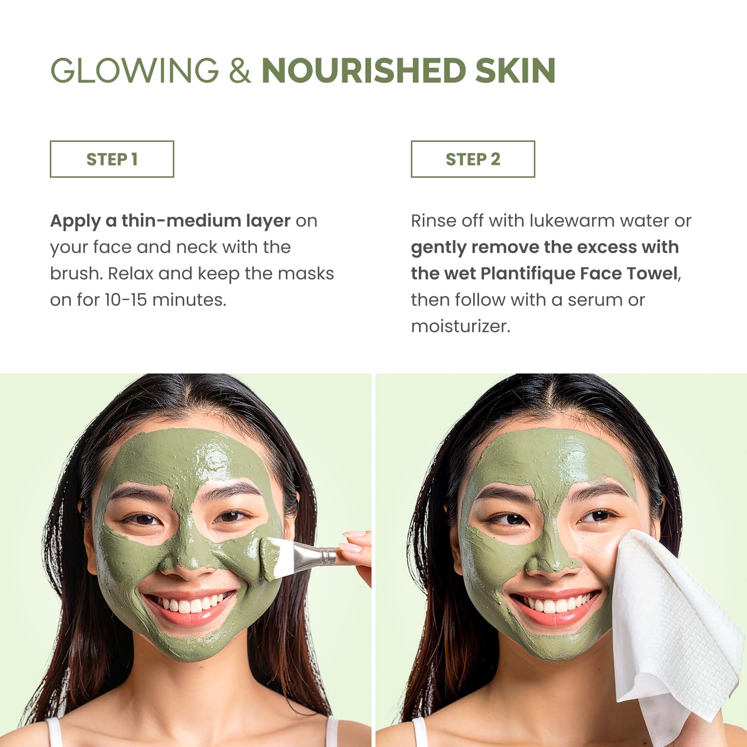 PLANTIFIQUE Korean Clay Mask dispensing jar showcases clean, hygienic usage.