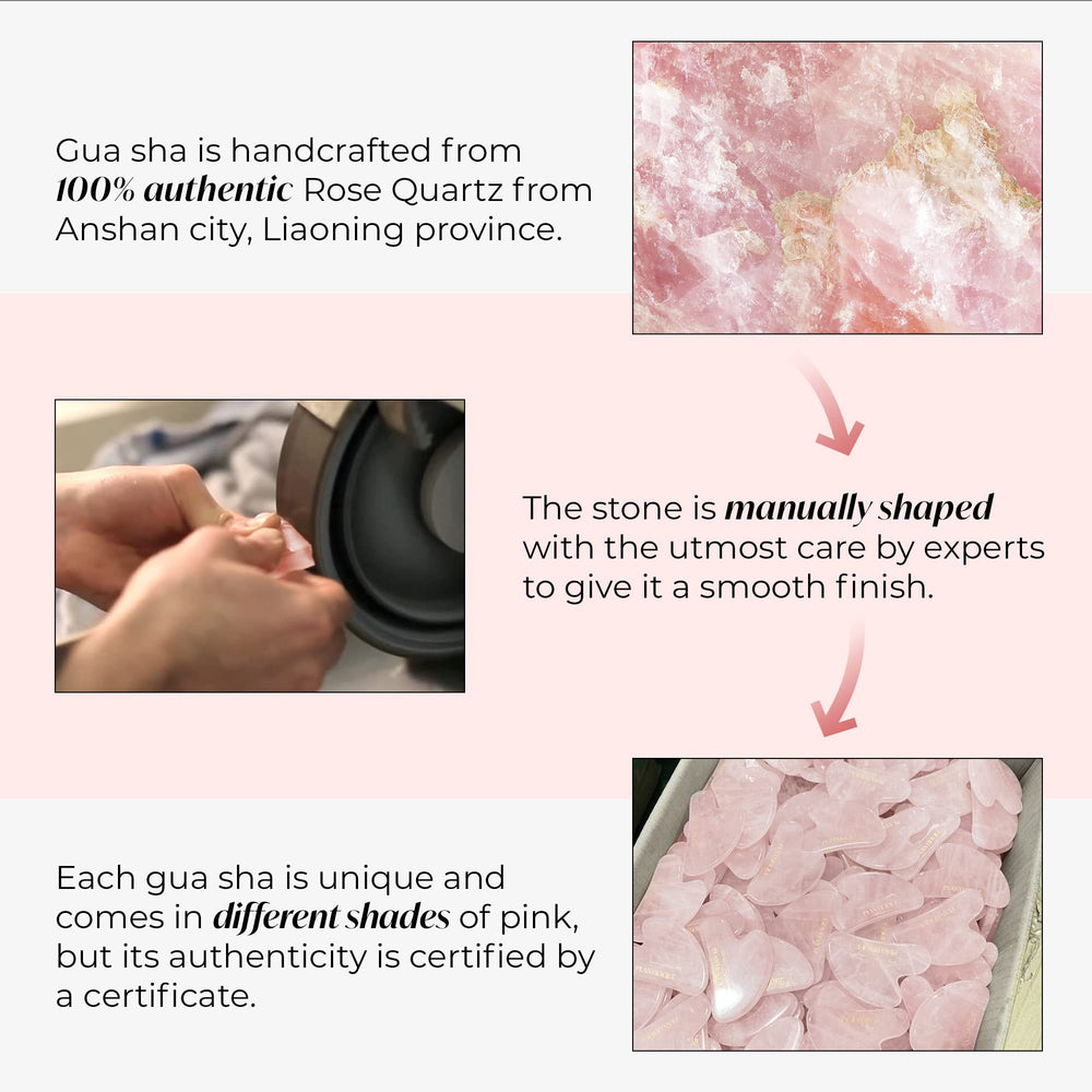 Plantifique Rose Quartz Guasha Tool ebook guide included in package
