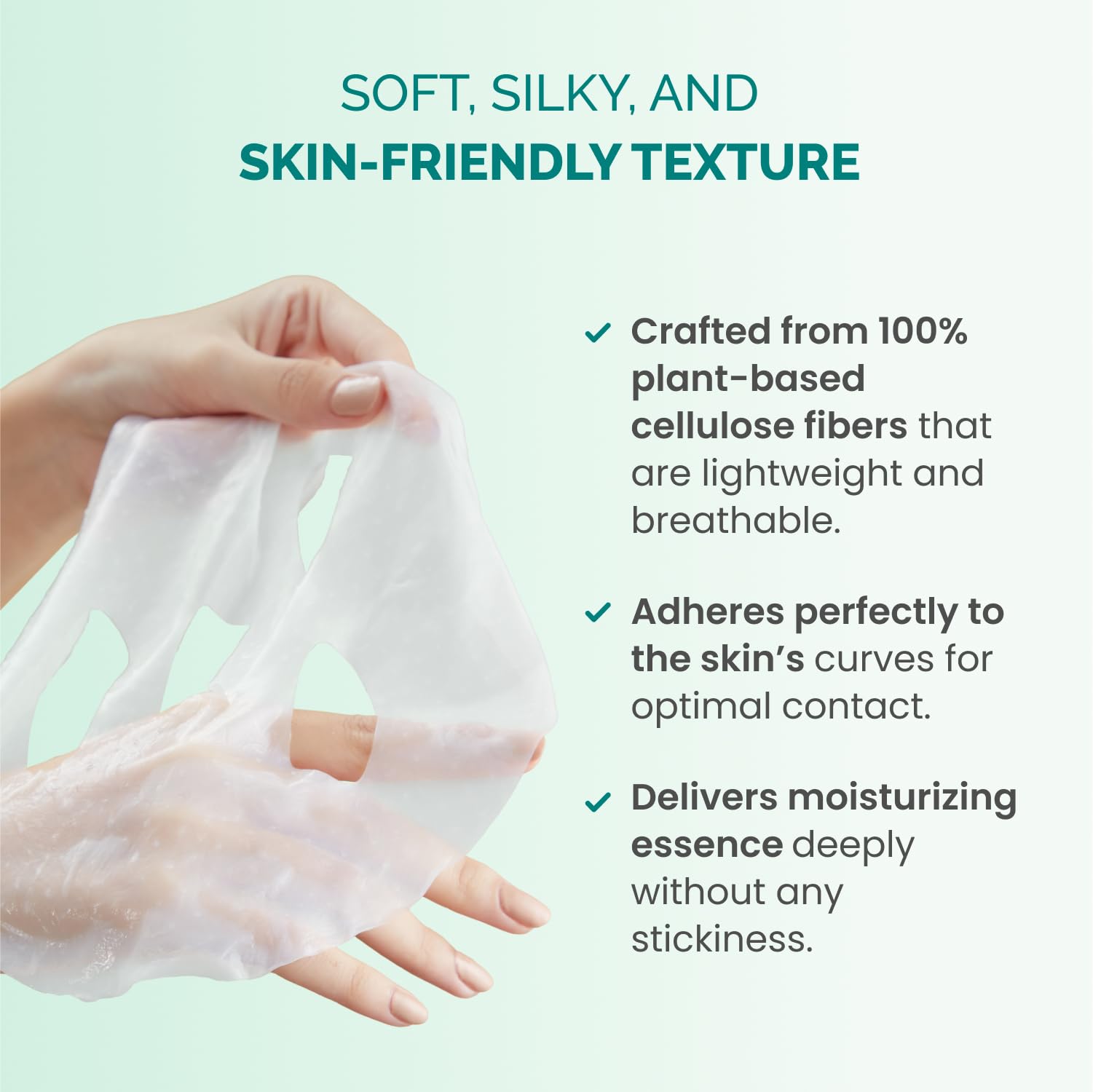 PLANTIFIQUE single-use fabric mask offers mess-free quick skincare boost.