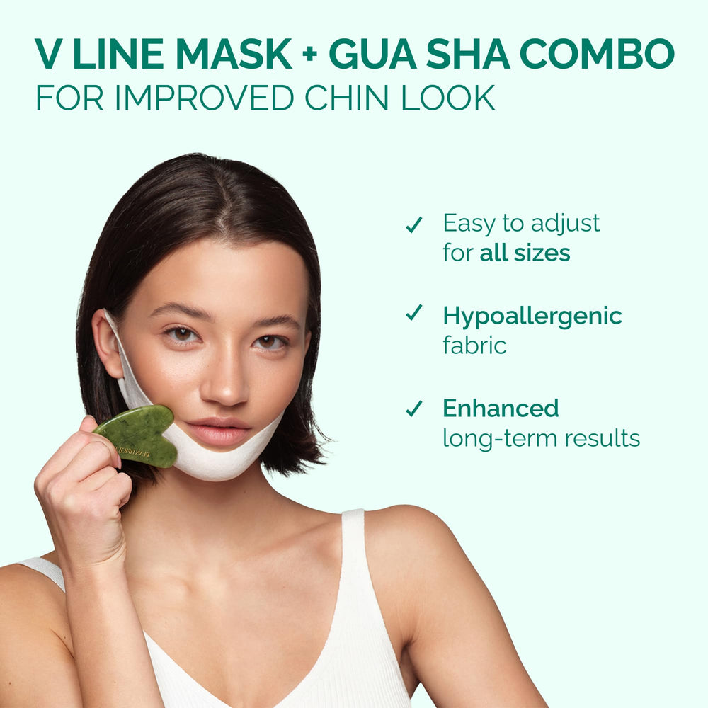 PLANTIFIQUE V-Line Collagen Mask jawline definition during routine.