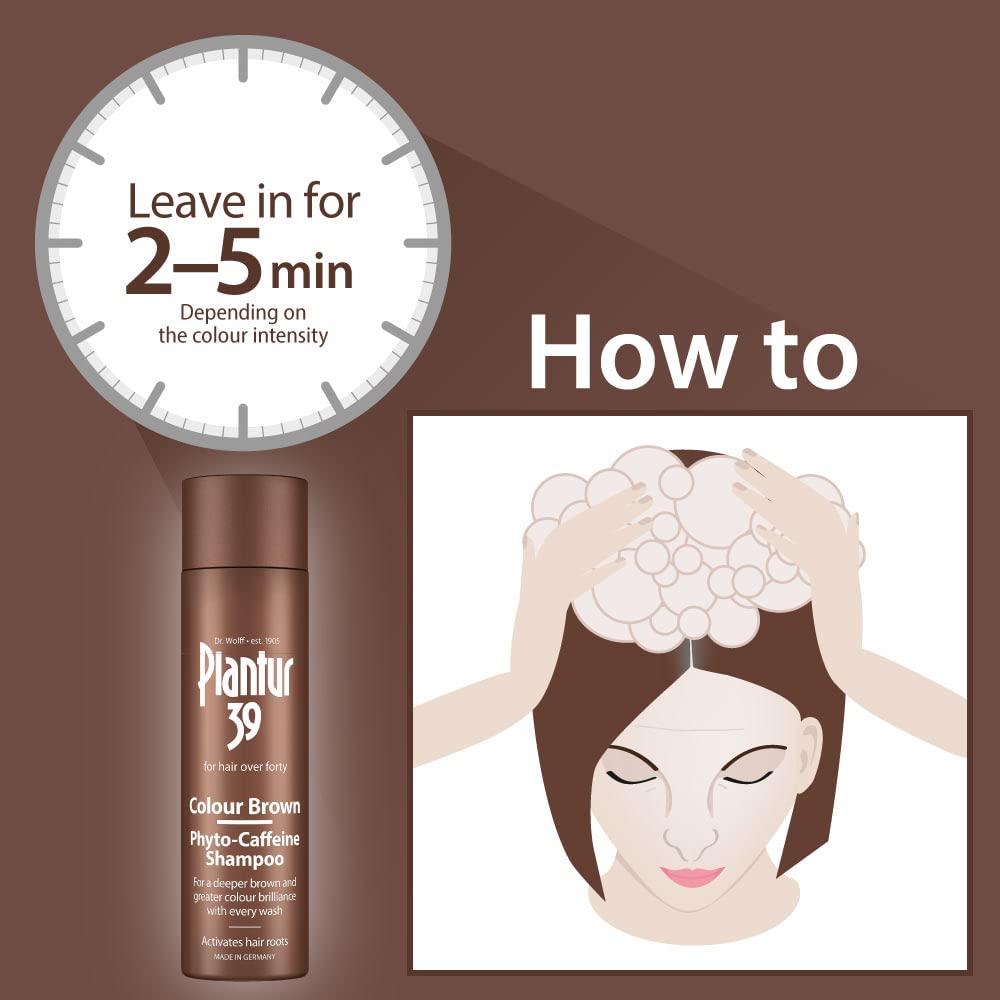 Plantur 39 Color Brown Hair color glow image suggests enhanced brown hue and vitality.