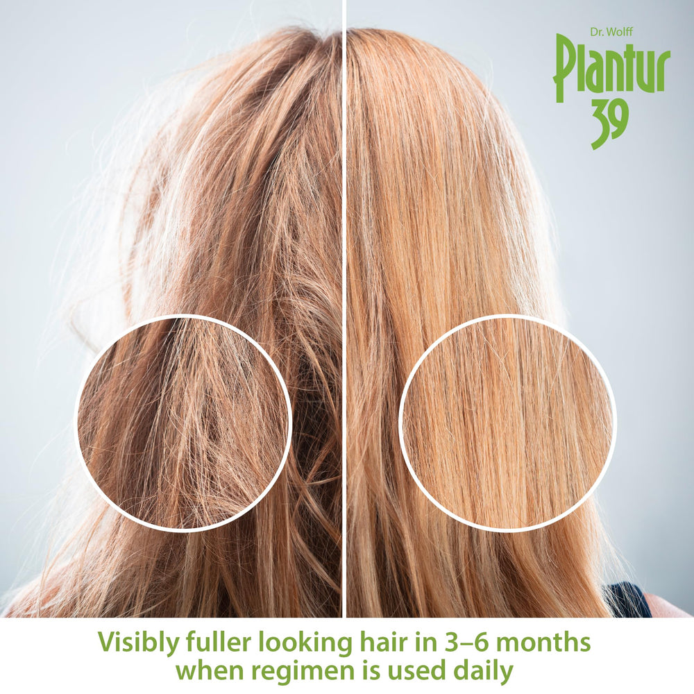 Plantur 39 nourishing ingredients including caffeine zinc and niacin for stronger feel