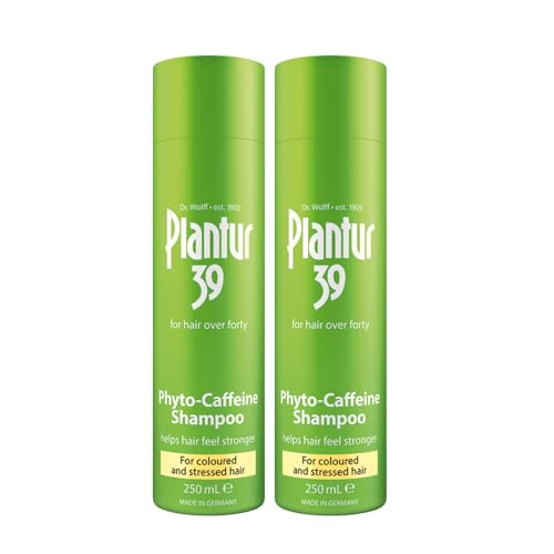 Plantur 39 Phyto-Caffeine Shampoo used daily for volumizing, color-safe care.