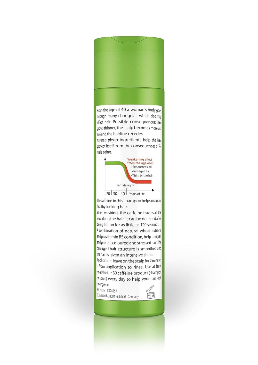 Plantur 39 Phyto-Caffeine Shampoo lathering on scalp to support natural hair growth.