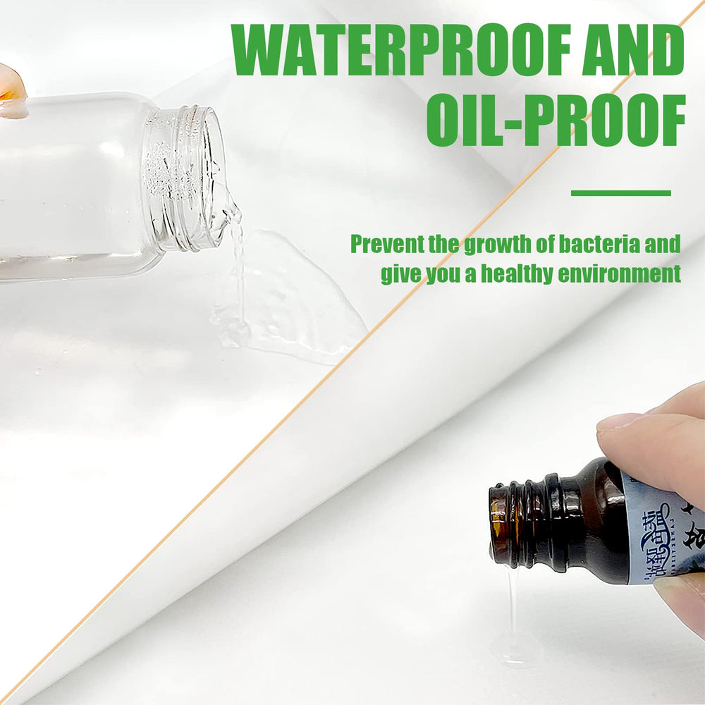Platonee waterproof and oil-proof bed cover helps keep surfaces clean.