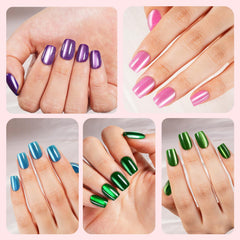 Plauva Cat Eye nails feature soft-gel material for light, comfortable wear