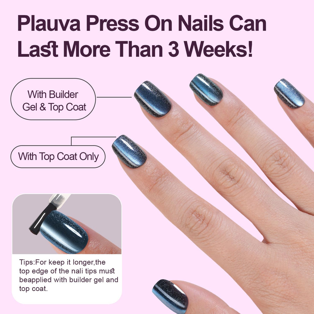 Plauva long-wear cat-eye nails suggest wear up to three weeks