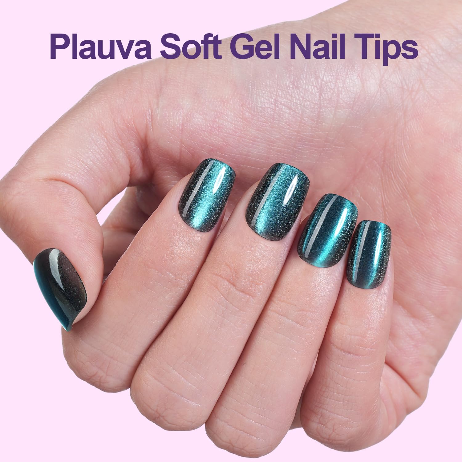 Plauva press-on nails 15 sizes kit showing easy fit and quick styling