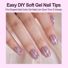 Plauva soft gel cat-eye nails design highlights durable comfortable wear