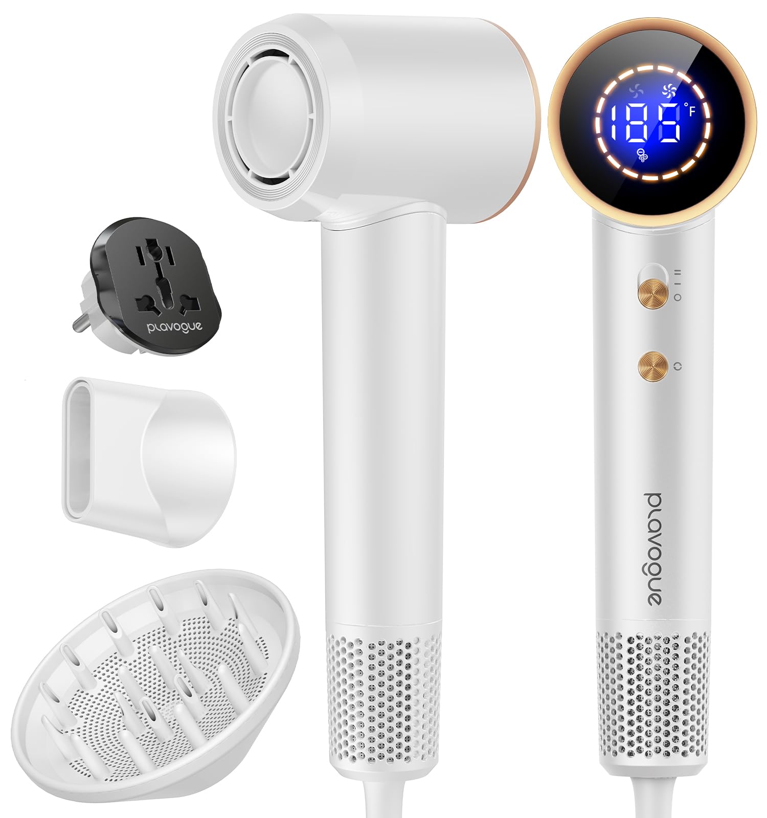 PLAVOGUE travel hair dryer compact design for easy packing and on-the-go styling