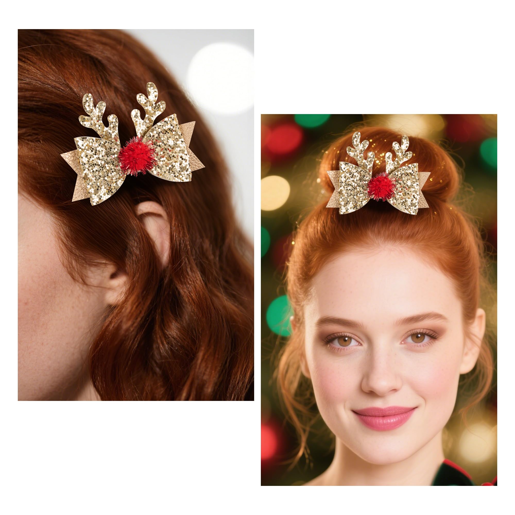 Playful Cat clip styled for holiday party outfits