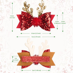 Playful Cat sequin glitter bow clip adds holiday sparkle to hairstyles