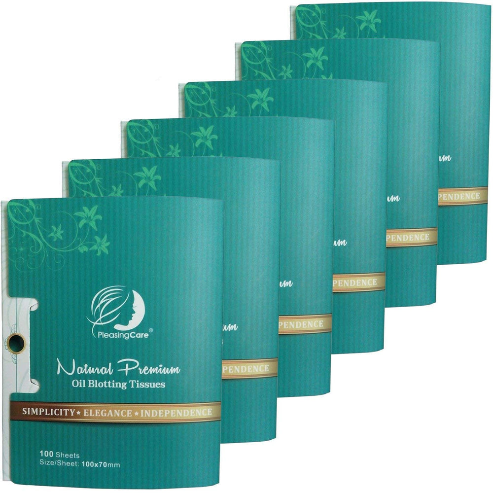 PleasingCare oil-absorbing sheets in dispenser for quick shine control during workouts.