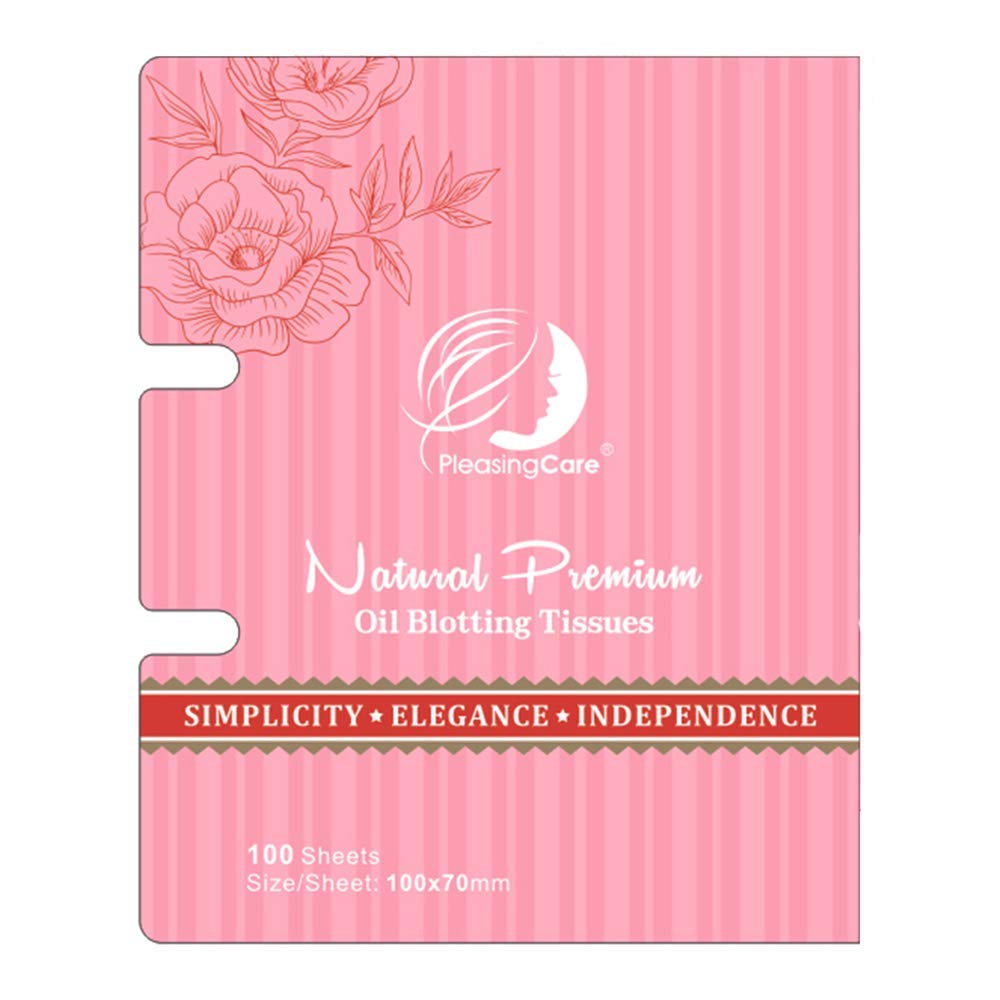 PleasingCare Rosy oil blotting paper dispenser demonstrates one-sheet convenience for zero-waste touch-ups.