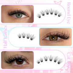 Pleell DD Curl 6D lash clusters creating voluminous fullness