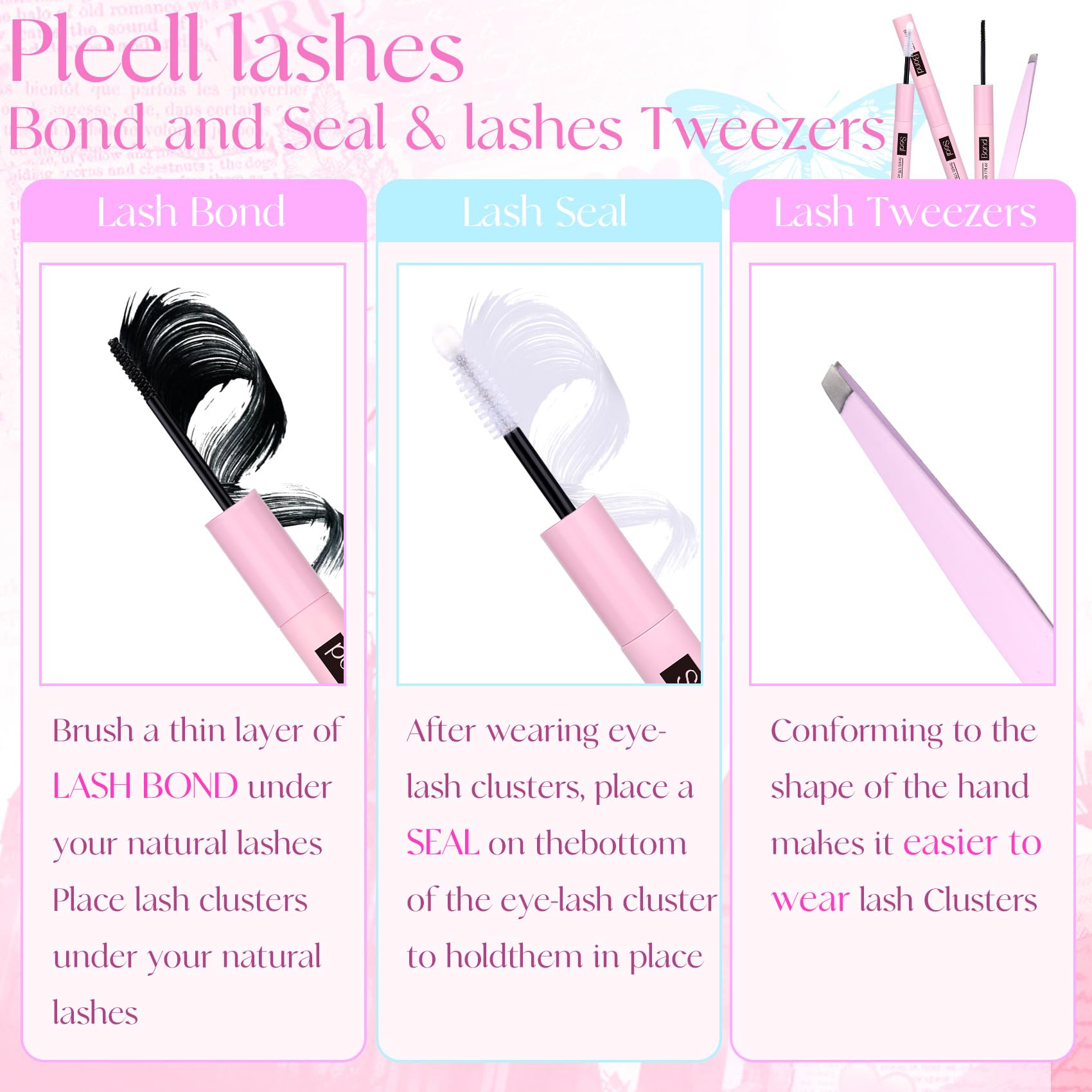 Pleell lash applicator tool designed for precise placement