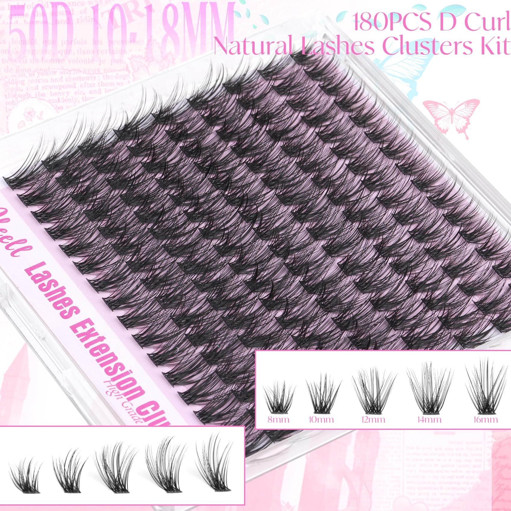 Pleell lash bond and seal included for secure wear and clean removal