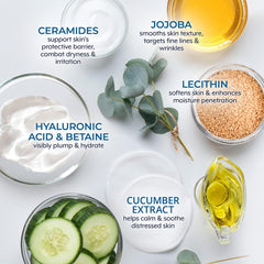 Plexaderm Daily Face Moisturizer application texture shows lightweight hydration suitable for all skin types.