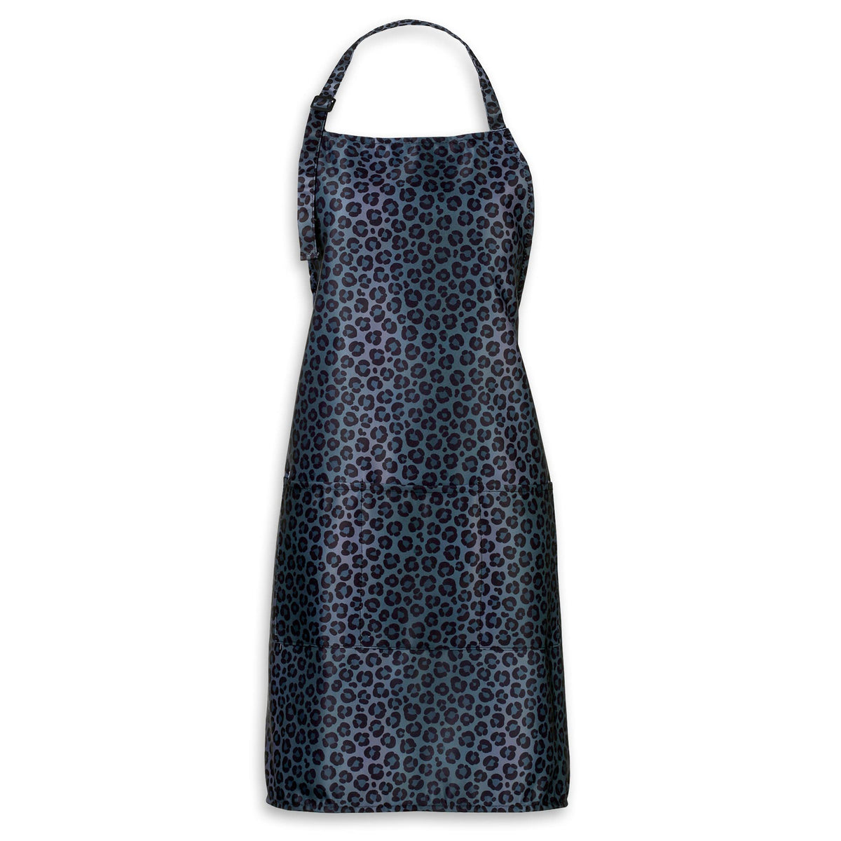 Plum Hill Black Leopard Apron pocket detail for tool storage during styling