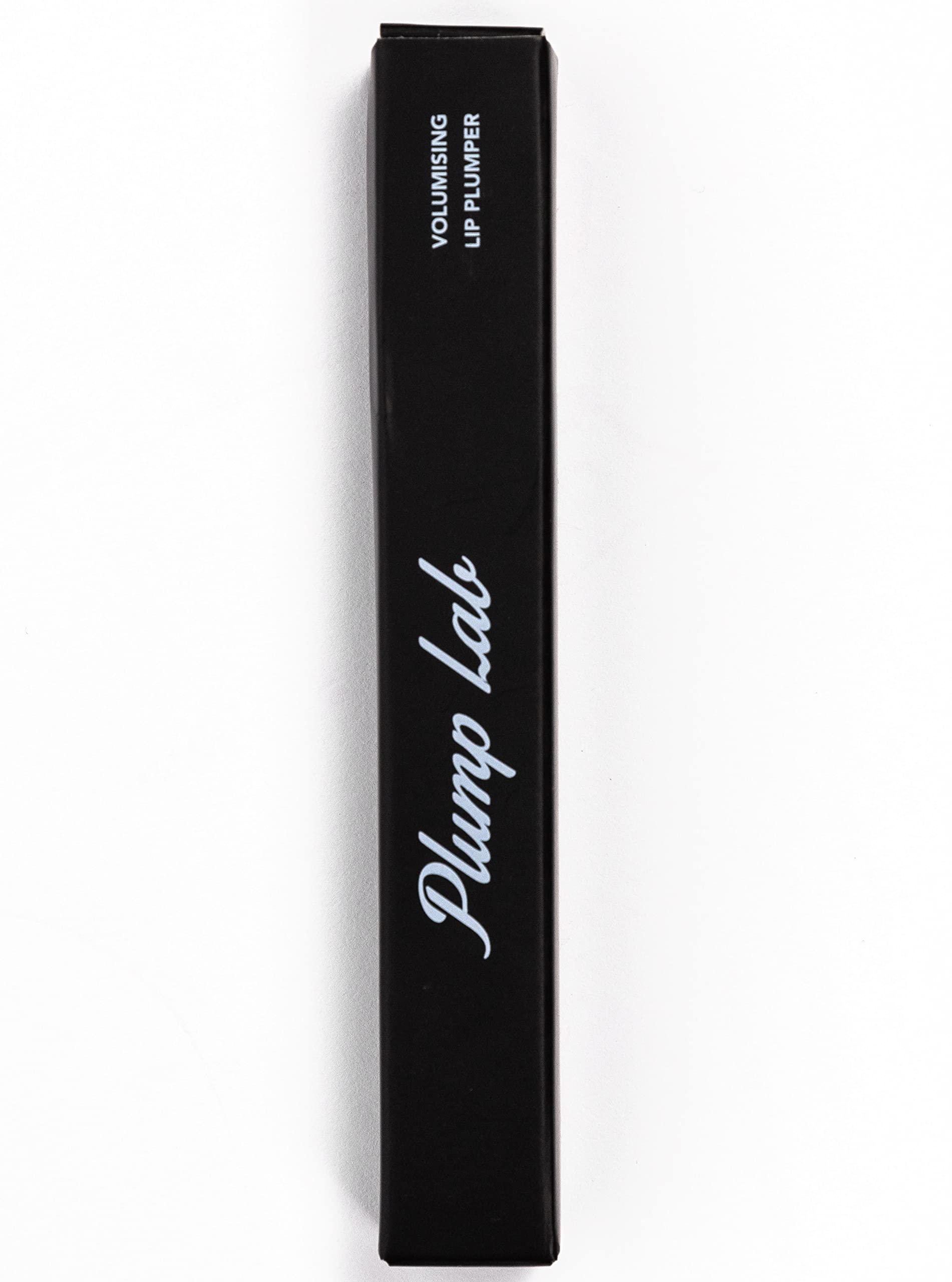 Plump Lab Lip Plumper Gloss clear bottle demonstrates hydrated shine for fuller lips.