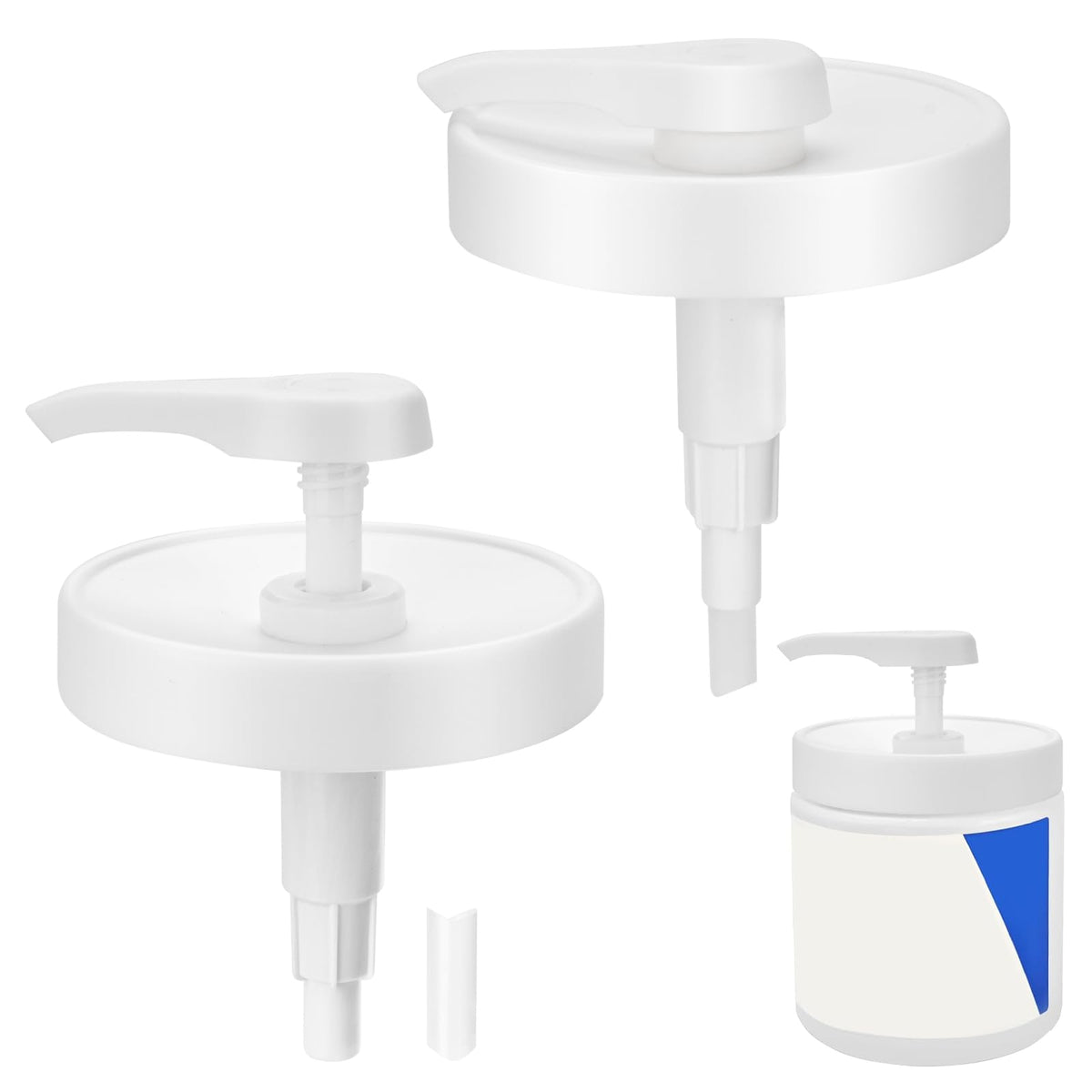 Plus tard pump lid fits CeraVe 19oz jars for precise dispensing and reduced waste.