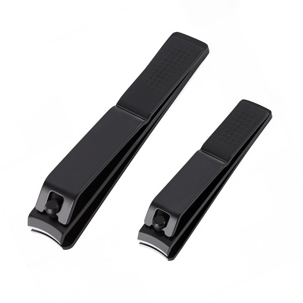 Pmyuent black nail clipper (large) for toenails with ergonomic grip for precise trimming