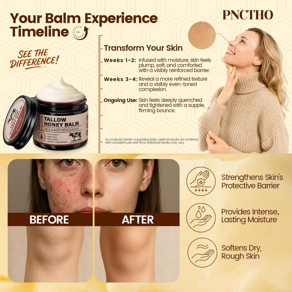 Pnctho Balm applied to body for dry patches and comfort.