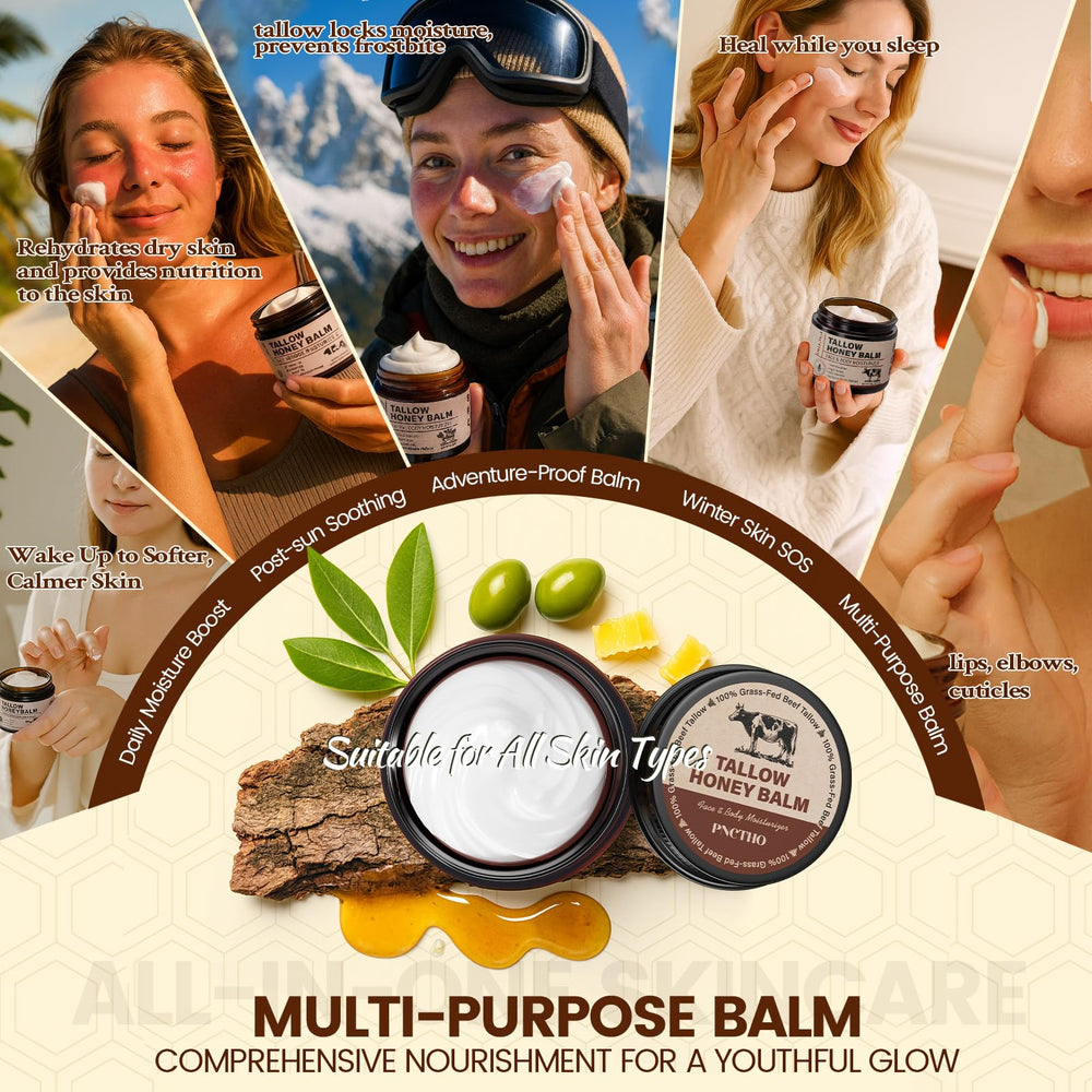 Pnctho Balm for face application delivers lightweight daily hydration.