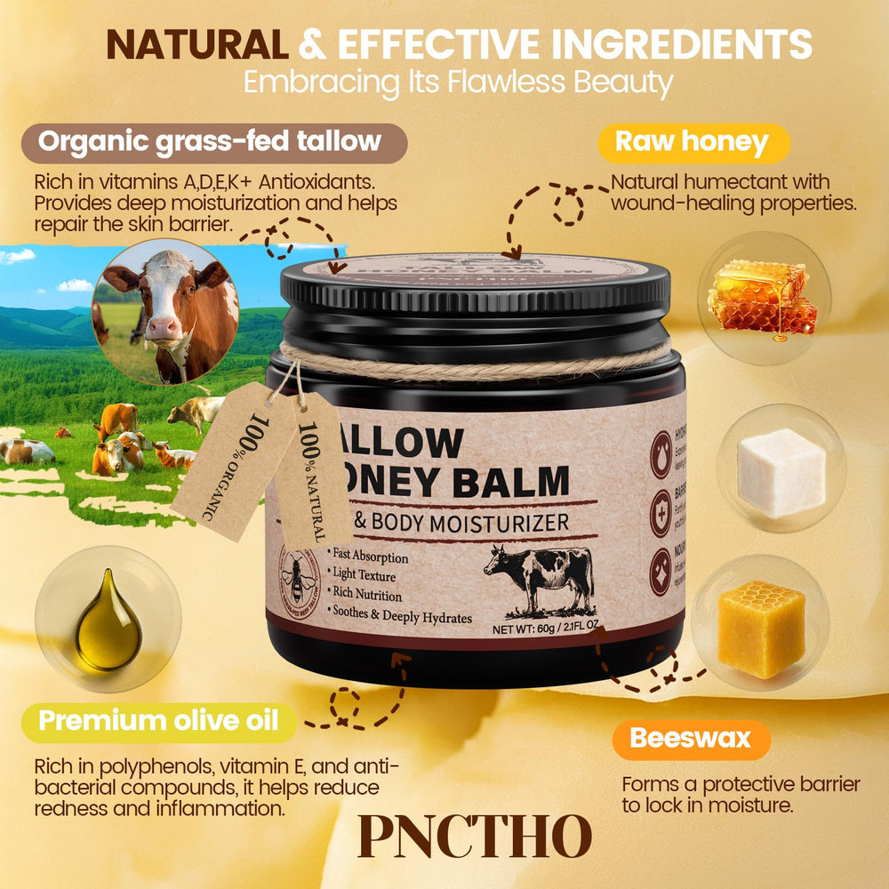 Pnctho Balm on hands demonstrates nourishing hand care.