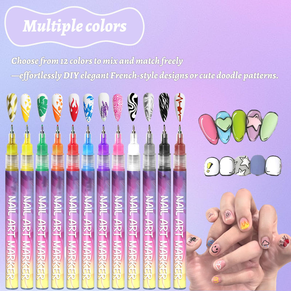 PNNDSST acrylic nail art pen with quick-drying ink for salon-like results.