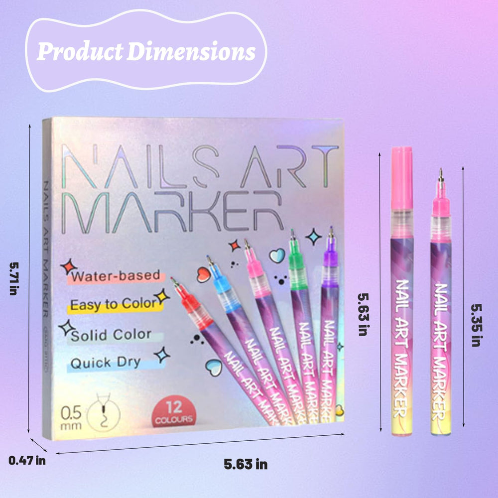 PNNDSST nail art dots pen for graffiti-style dot accents and quick doodles.
