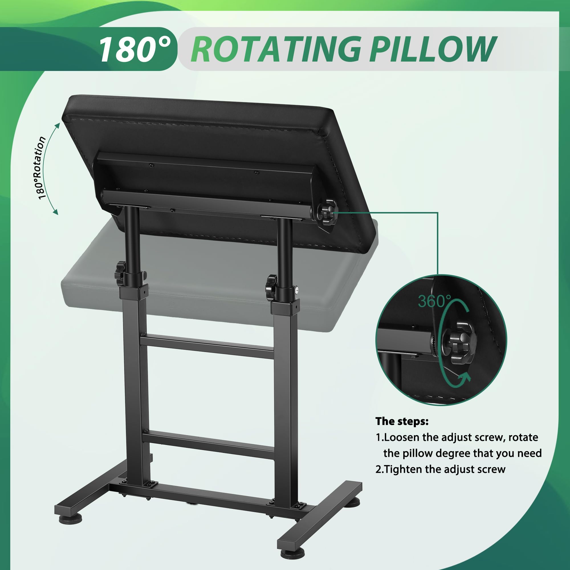 Poarmeey Armrest base-stability with four-corner grip for strong hold.
