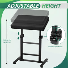 Poarmeey Armrest height-adjustment offers wide session positioning range.