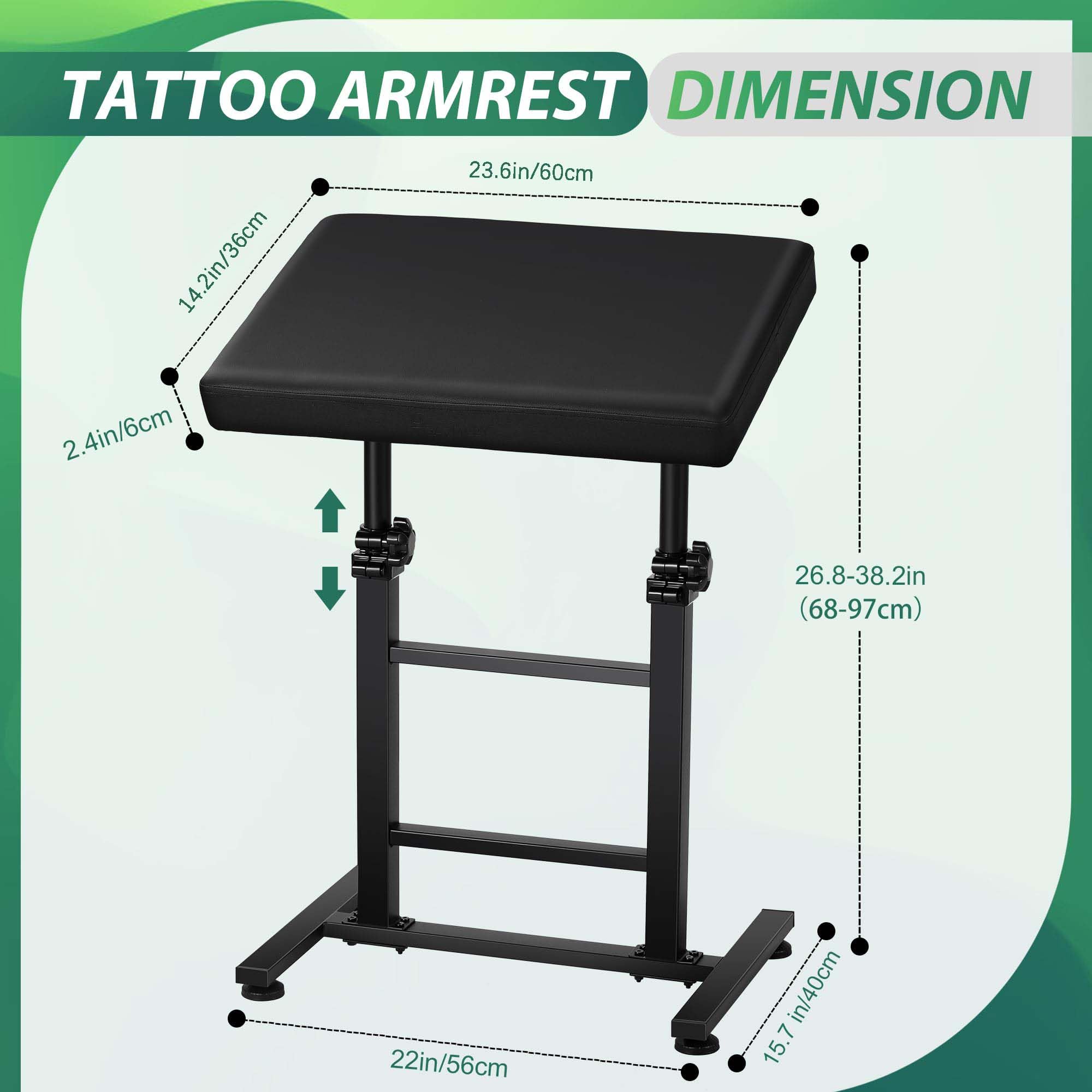 Poarmeey Armrest sturdy-steel-frame emphasizes durable construction.