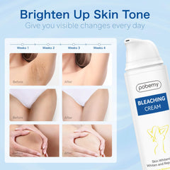 POBEMY Skin Bleaching Cream texture close-up highlights hydrating formula for smooth application