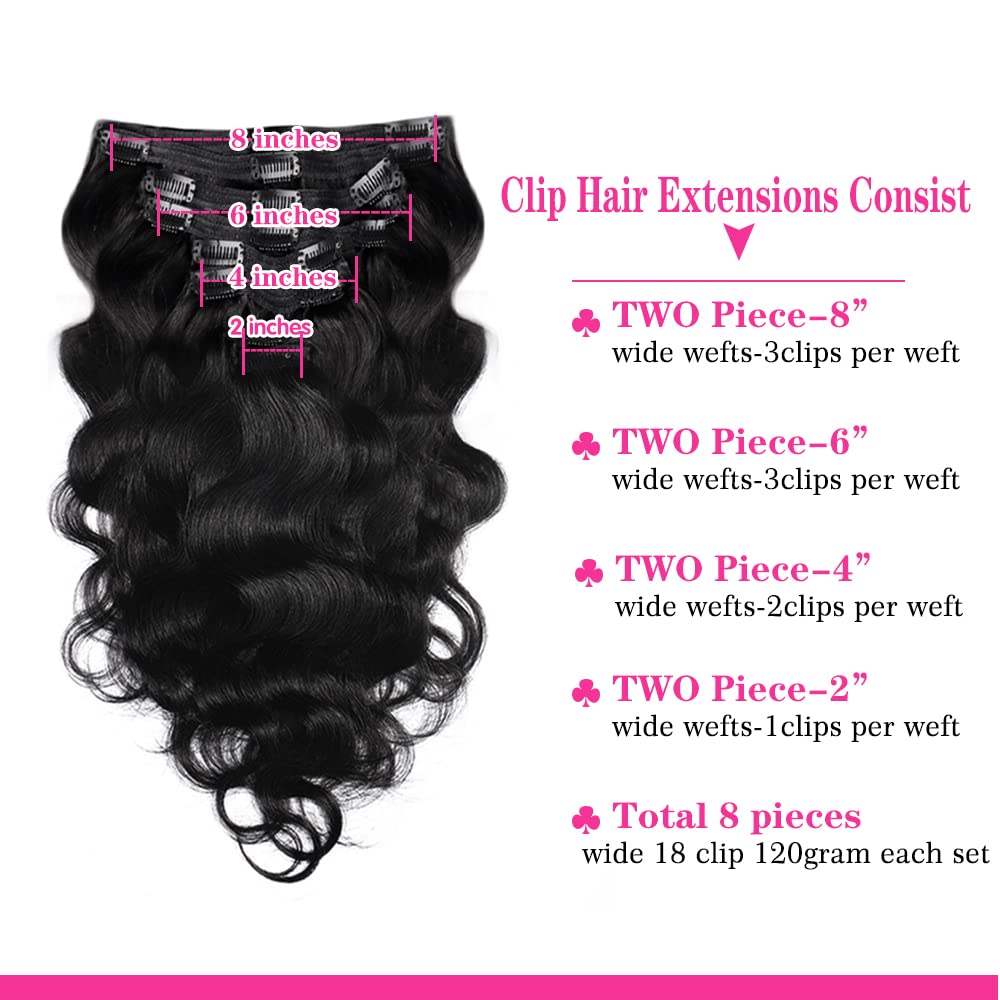 Pobokix Body Wave extensions natural black color 1B close-up blending with dark hair
