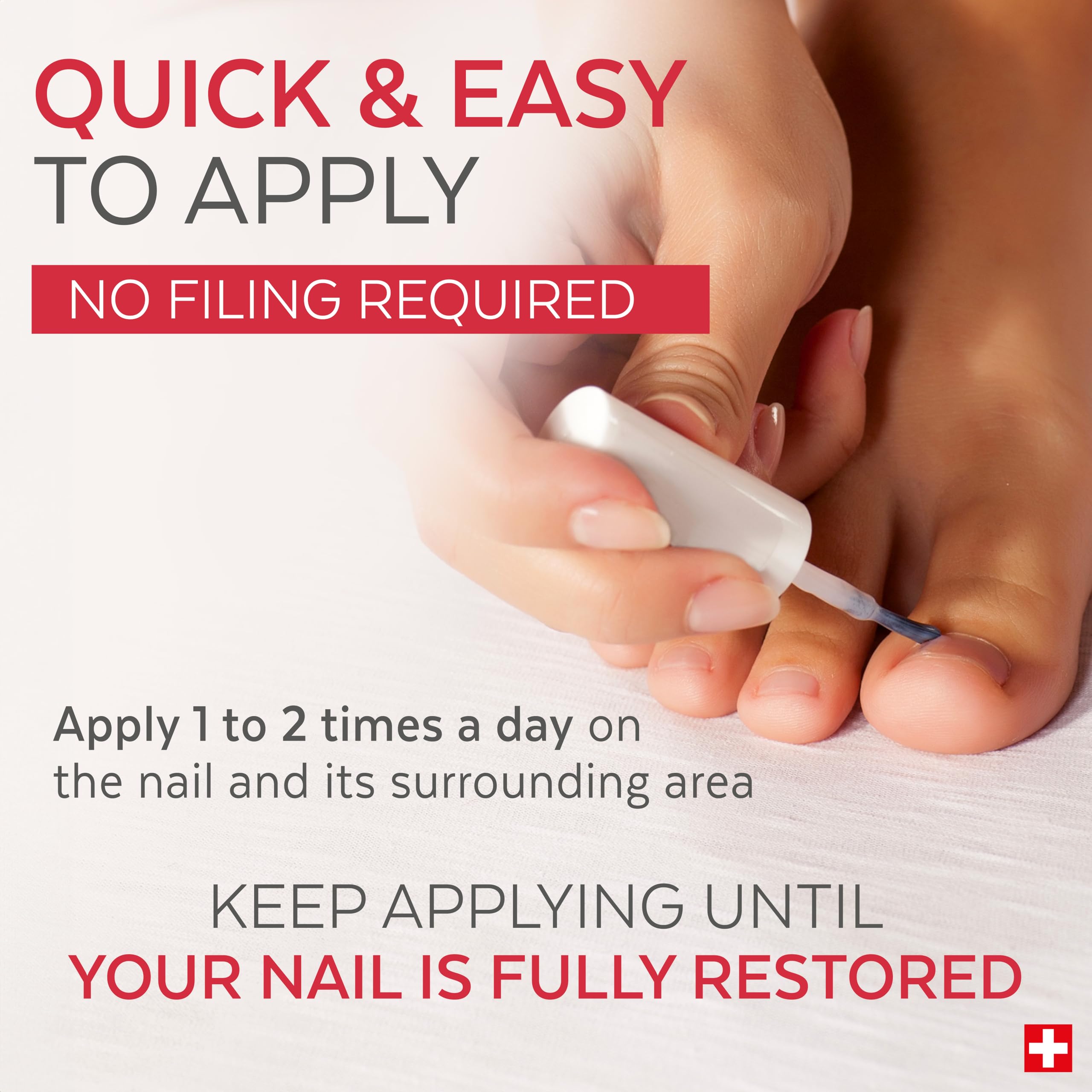 PODERM Toenail Integral Renewal applicator brush supports targeted treatment for damaged nails.