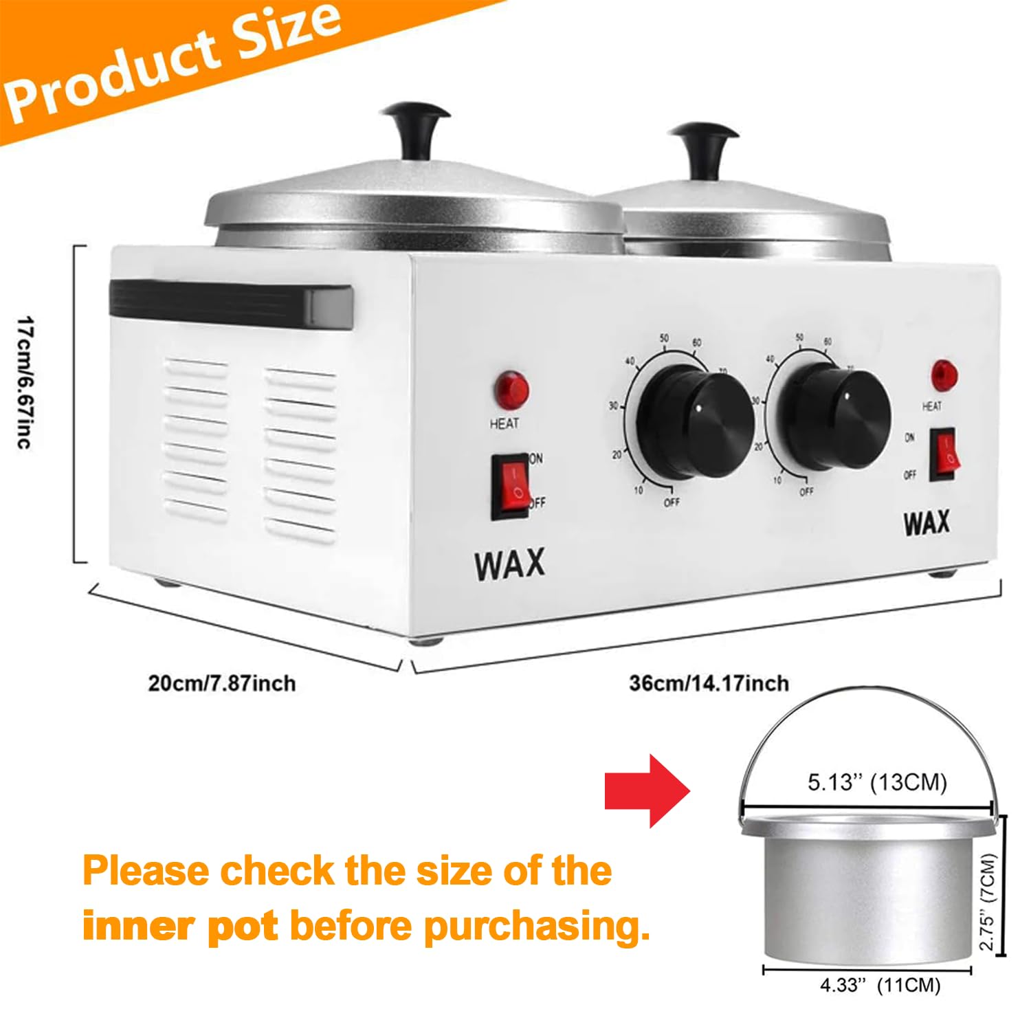 Podoy wax warmer packaging contents show heater and sticks bundle.