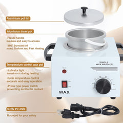 Podoy wax warmer temperature control knob enabling precise heating and safety