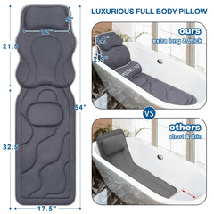 Poemland 5D mesh bath pillow emphasizes breathable, quick-dry design for spa-like soak experiences.