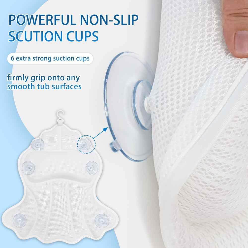 Poemland bath pillow hanging hook enables fast air drying between uses