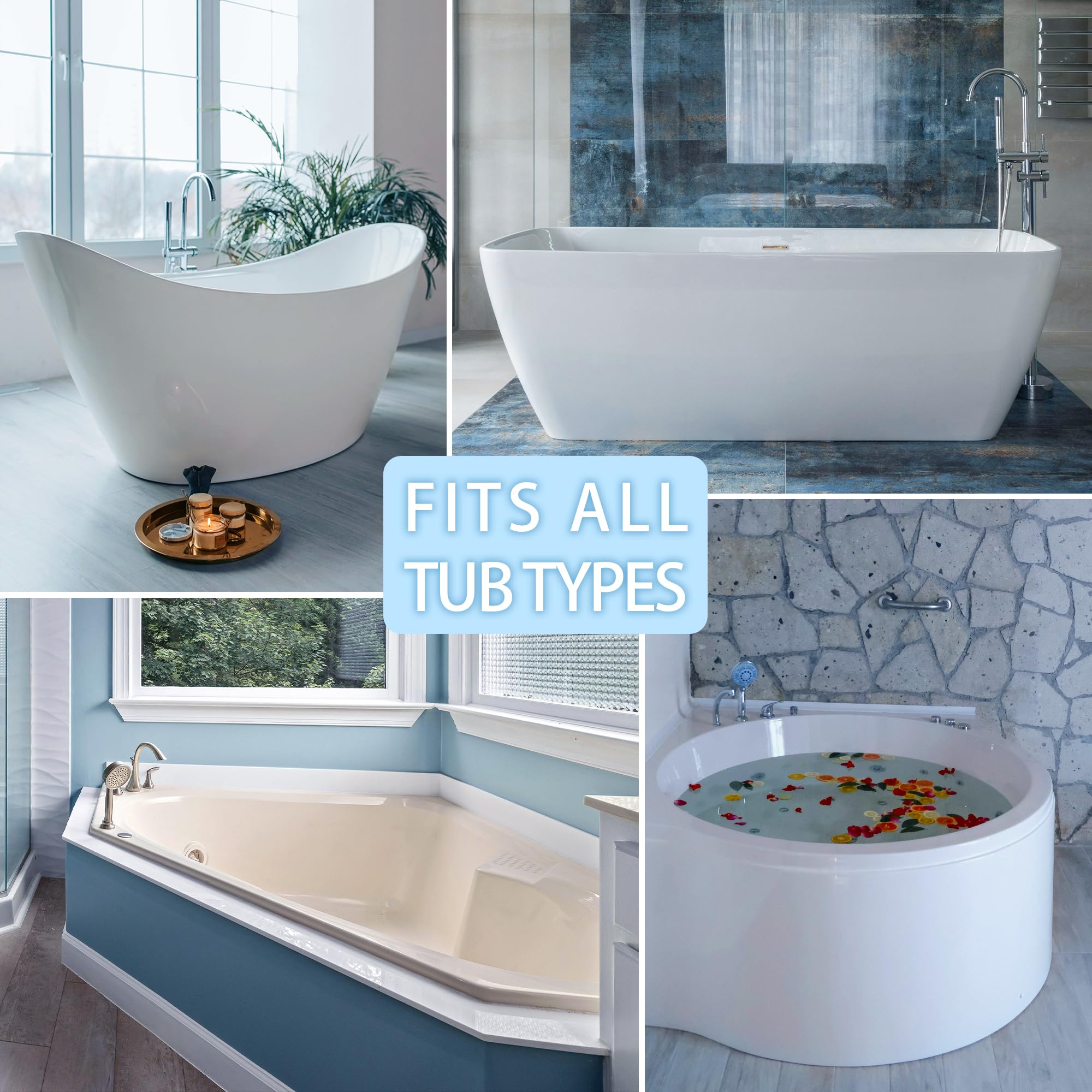 Poemland bath pillow six-suction-cups keep it secure for uninterrupted soaking