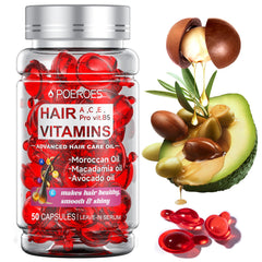 POEROES Hair Oil capsules bottle for convenient daily use and nourishment.