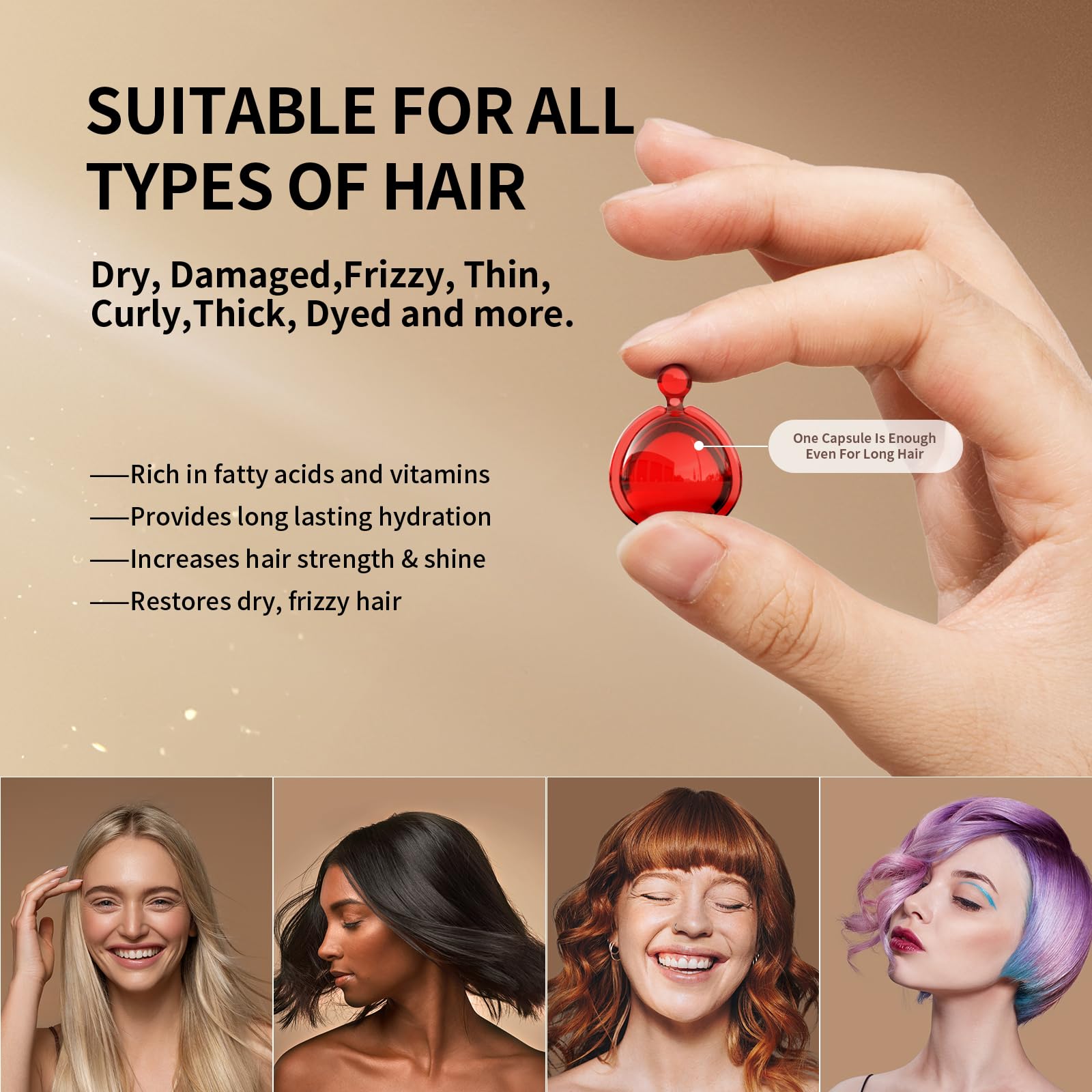 POEROES Hair vitamins capsules pack emphasizes convenient, on-the-go nourishment.