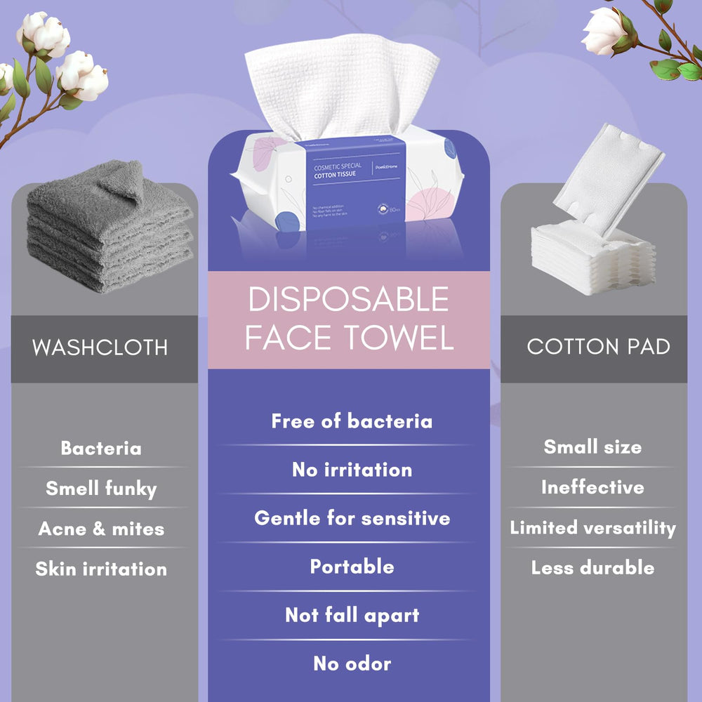 PoeticEHome extra thick towels wet use for makeup removal and skincare prep