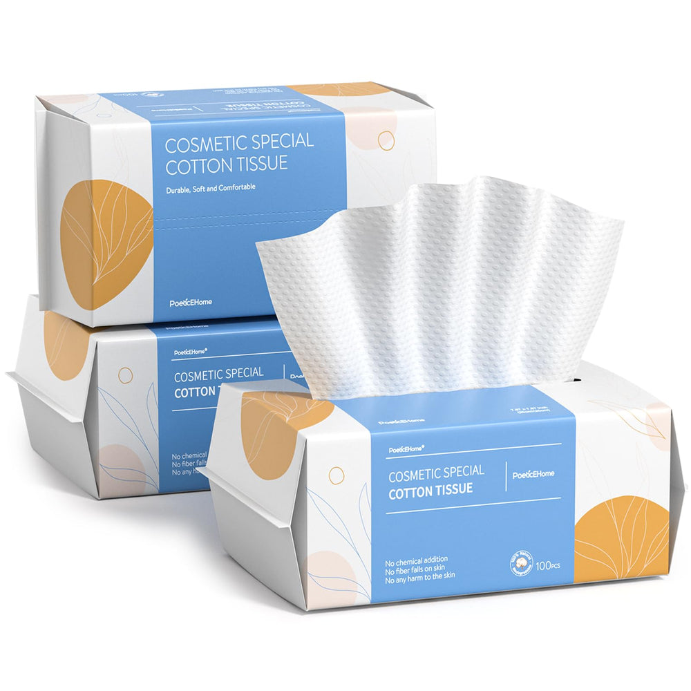 PoeticEHome soft dry wipe flat lay shows gentle cotton texture for sensitive skin cleaning