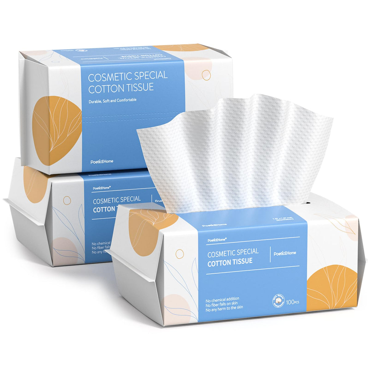 PoeticEHome soft dry wipe flat lay shows gentle cotton texture for sensitive skin cleaning