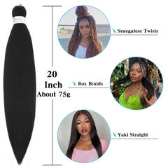 Pofworld eight-pack braiding hair with rings for complete styling options.
