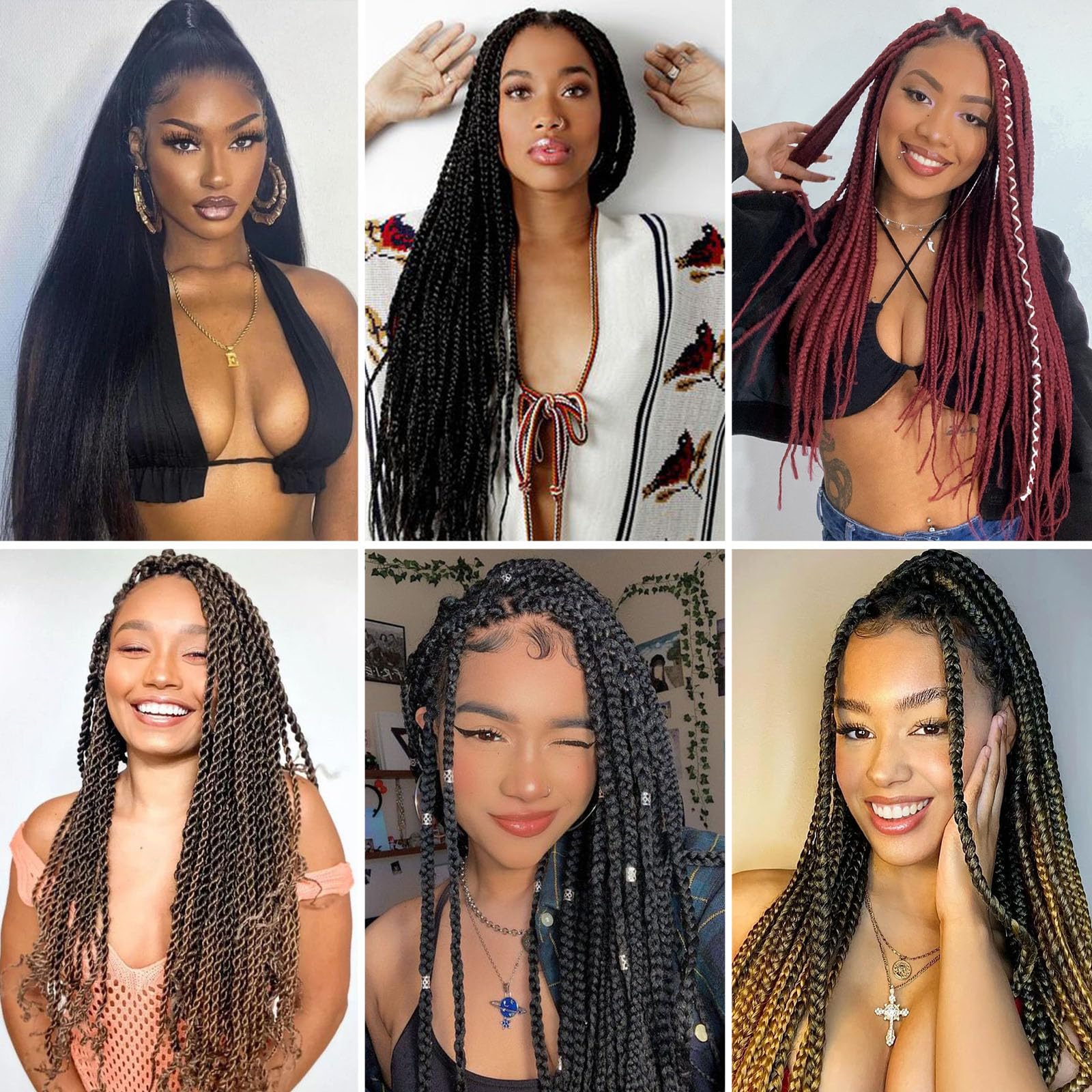 Pofworld color options for personalized crochet hairstyles.